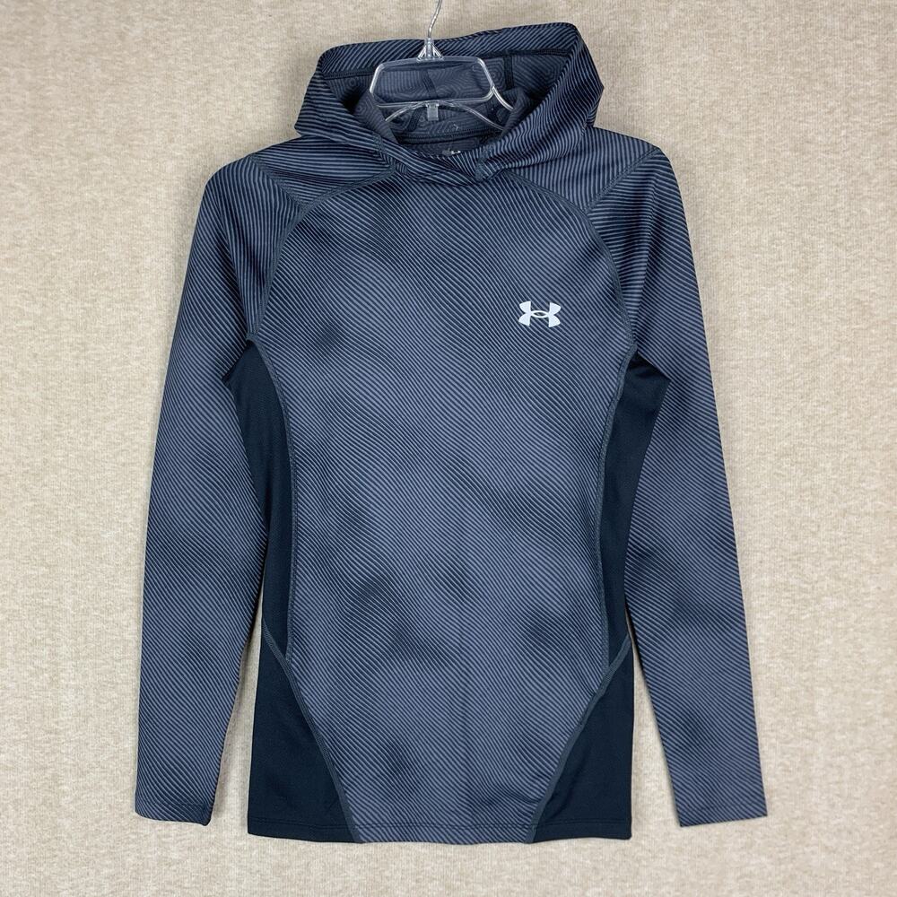 Under Armour ColdGear Infrared Compression Hoodie Mens Medium Gray Gorpcore